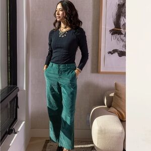 Carve Rex Green Wide-Leg Pants